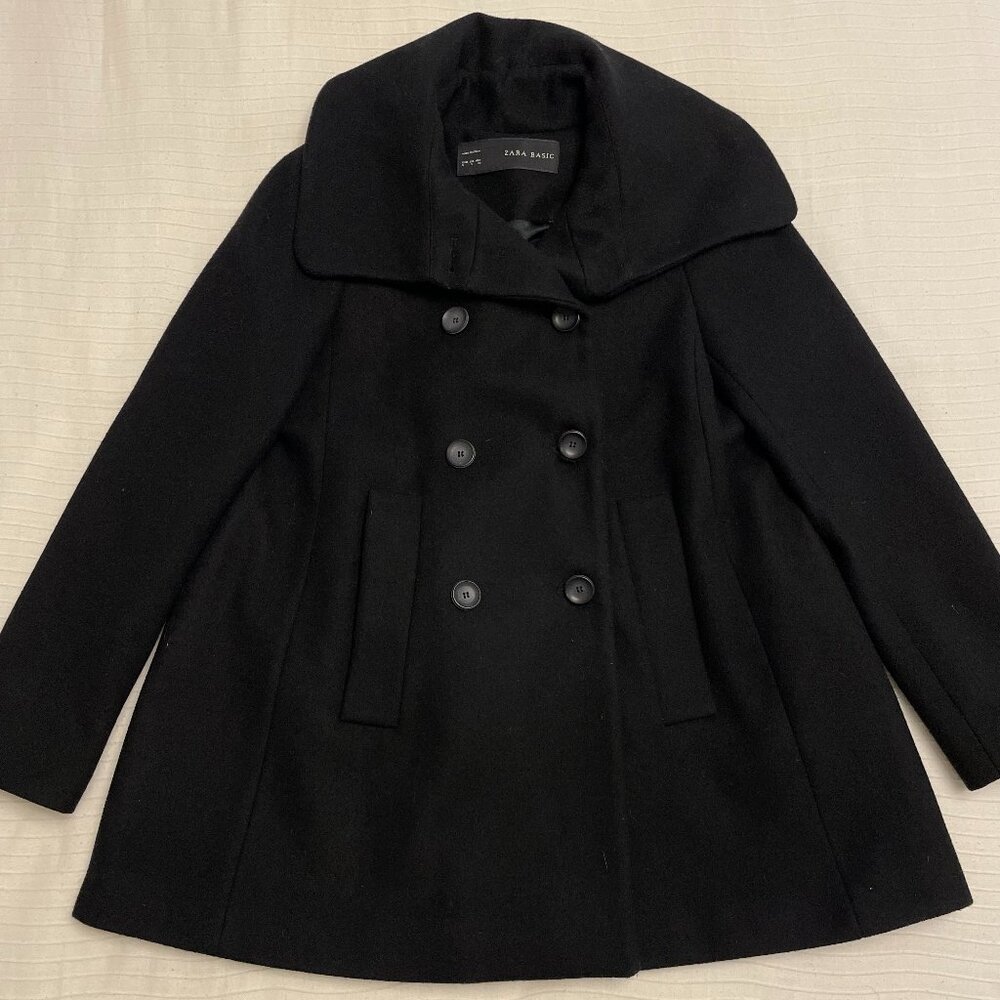 Zara Wool Blend Pea Coat